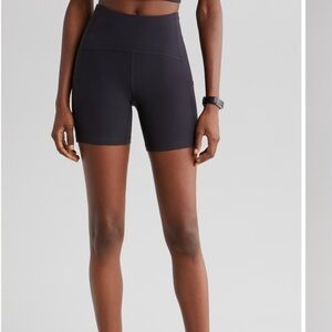 ZELLA Luxe Black Rib Bike Shorts XS Active Ribbed